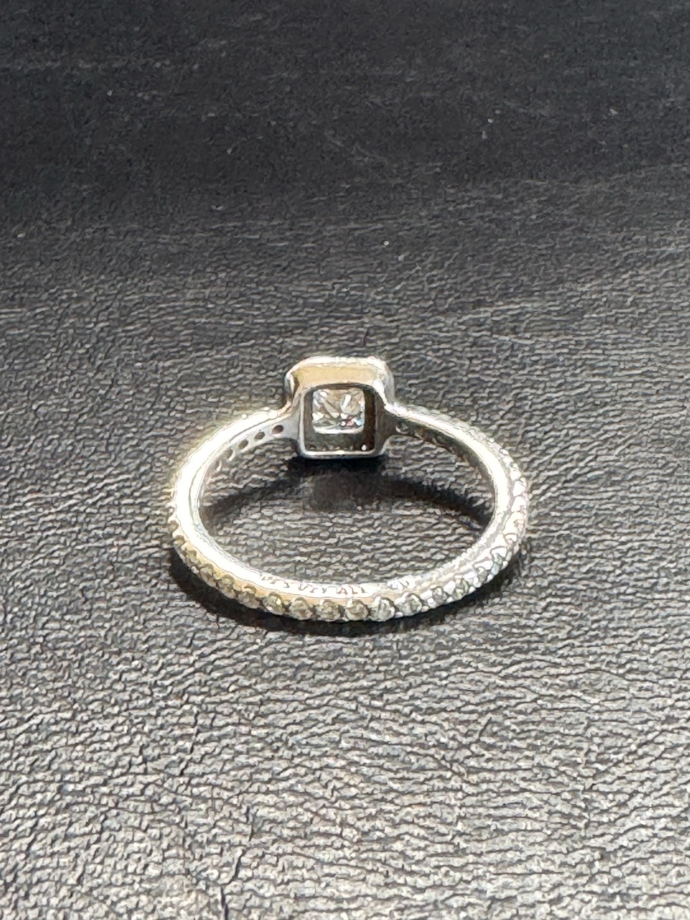 Pandora Square Sparkle Halo Ring Size 9 - Picture 6 of 8